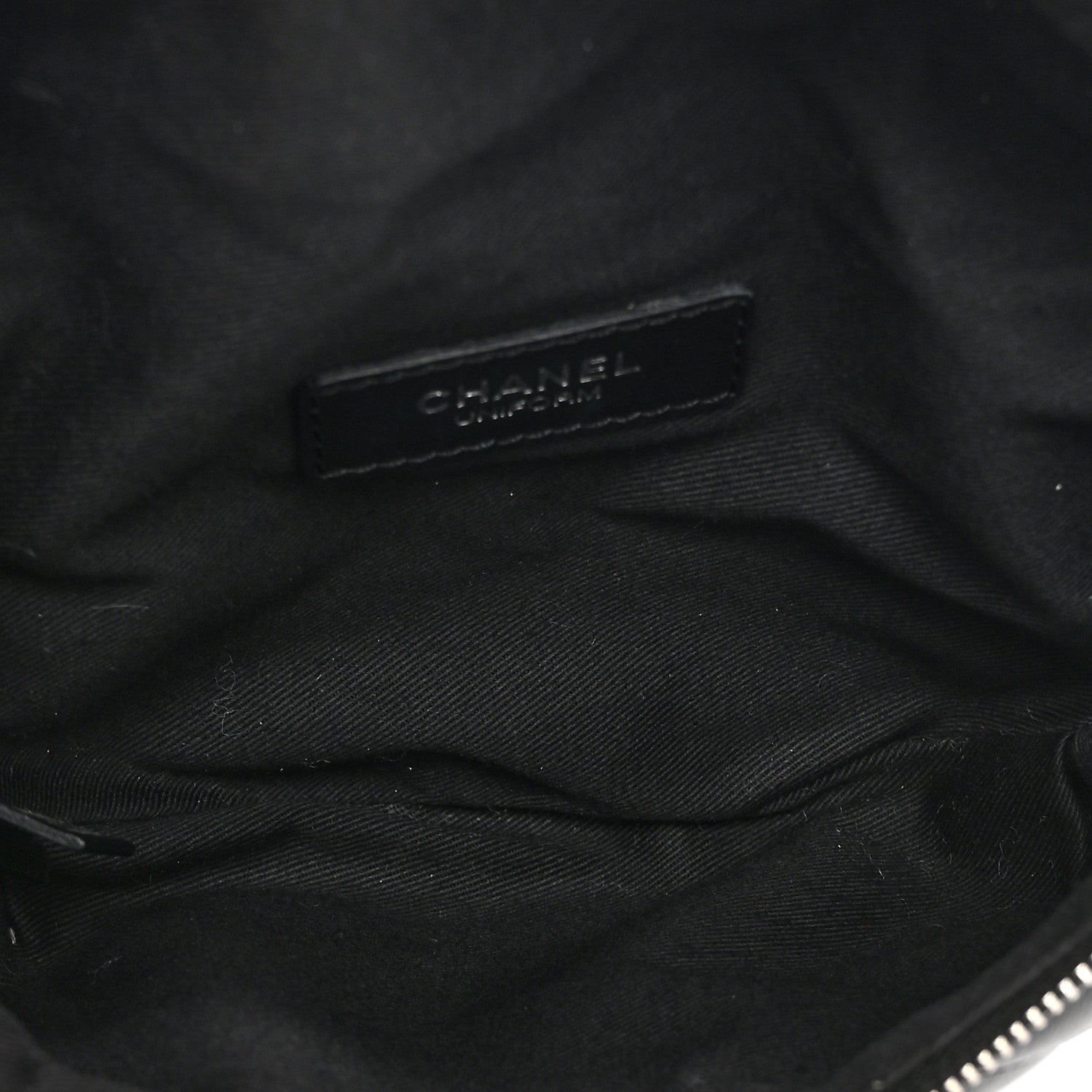 Calfskin Quilted Uniform Waist Belt Bag Black
