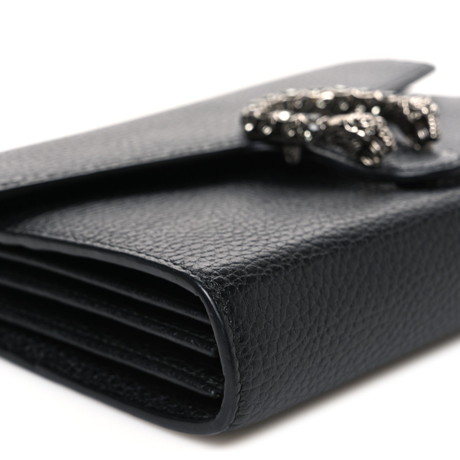 Calfskin Mini Dionysus Chain Wallet Black
