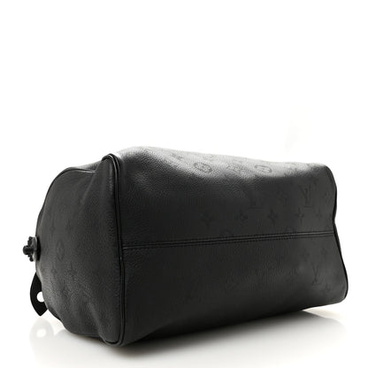 Calfskin Monogram Speedy P9 Bandouliere 30 Ultra Black