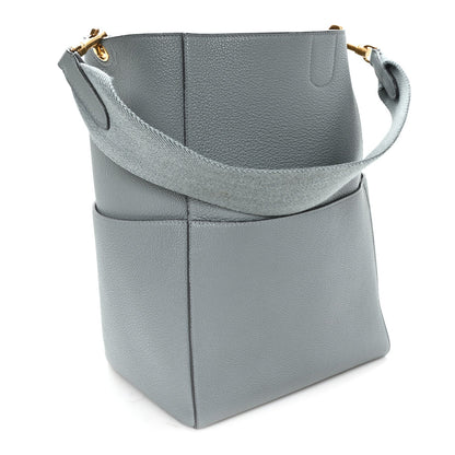 Soft Grained Calfskin Sangle Bucket Bag Storm