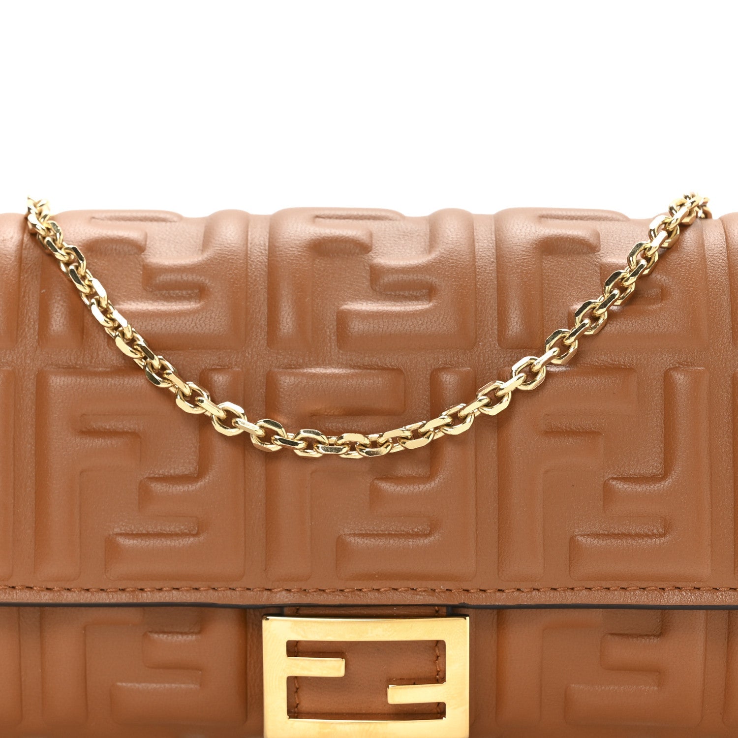 Nappa Matisse FF Embossed Continental Wallet On Chain Coloniale