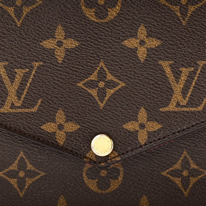 Monogram Pochette Felicie Chain Wallet Fuchsia