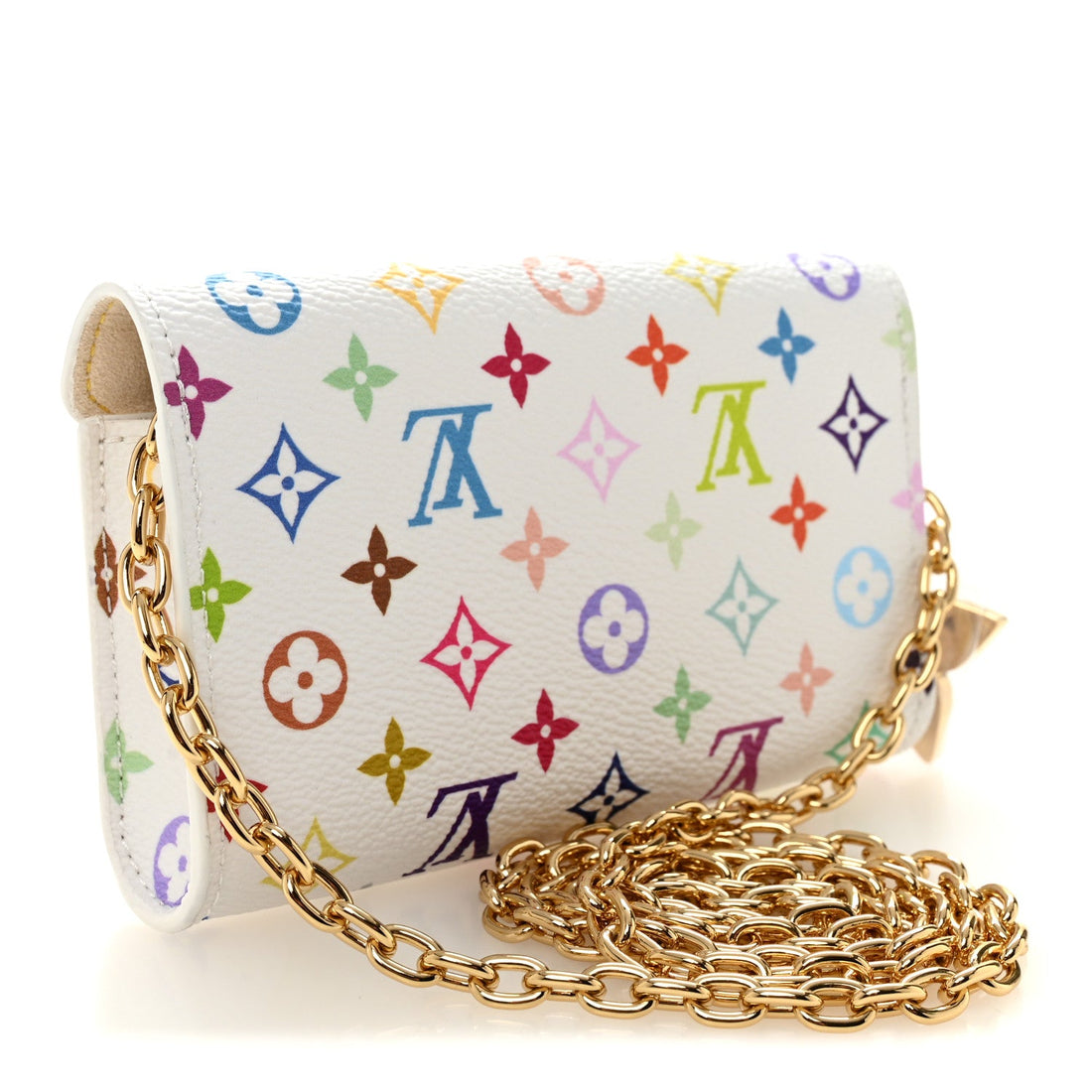 LV X TM Monogram Multicolor Pouch Metis Belt White White