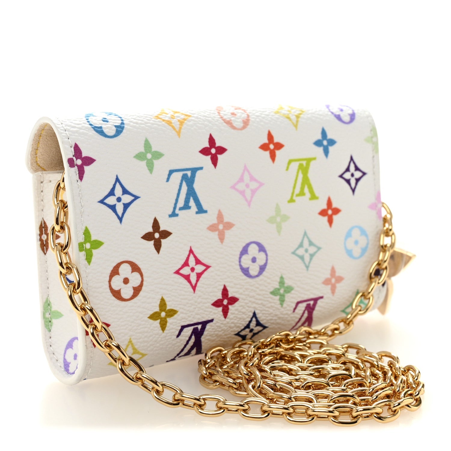 LV X TM Monogram Multicolor Pouch Metis Belt White White