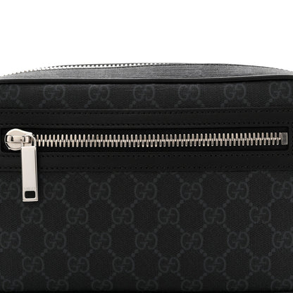Soft GG Supreme Monogram Web Belt Bag Black Grey