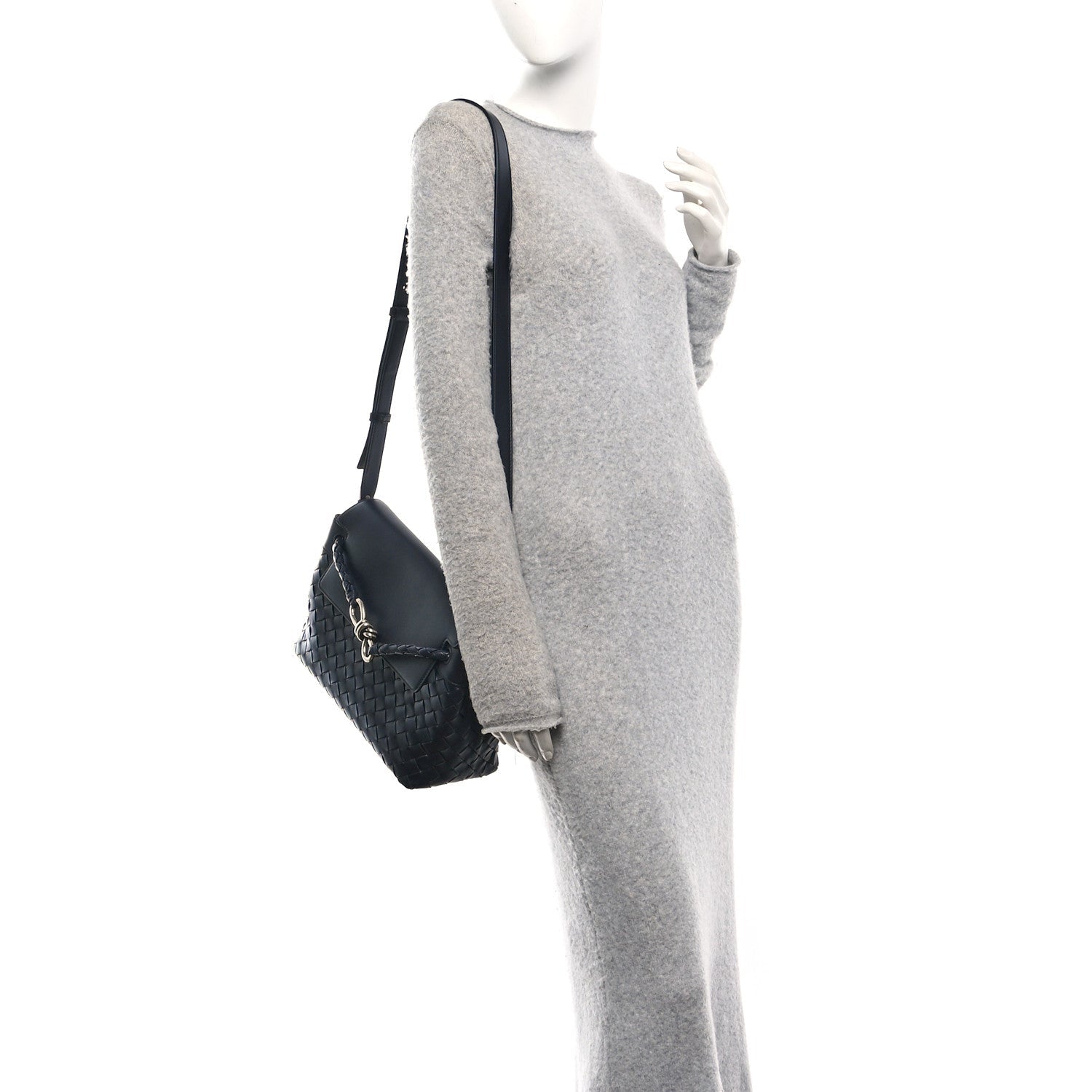 Calfskin Intrecciato Small Andiamo Messenger Bag Nocturnal