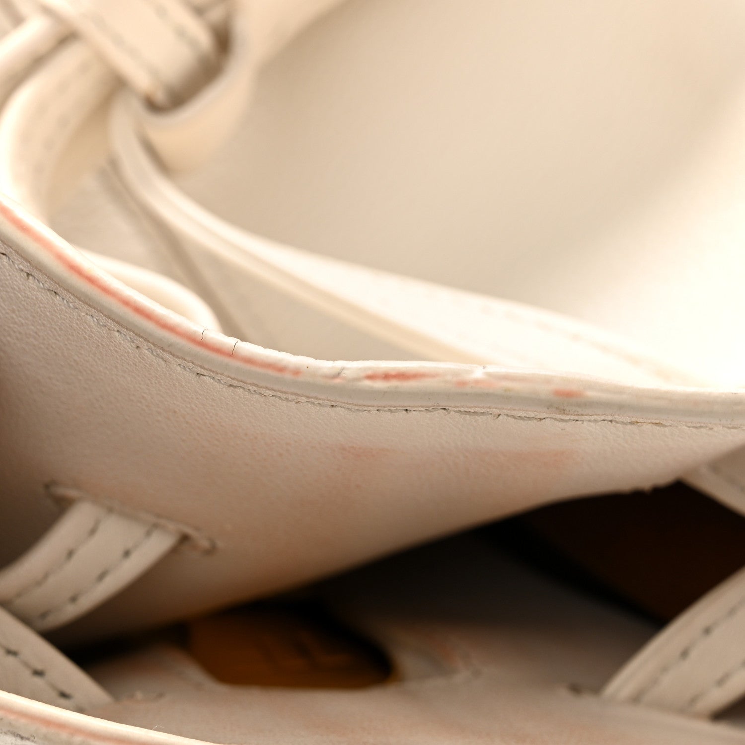 Calfskin Zip Bucket Bag White
