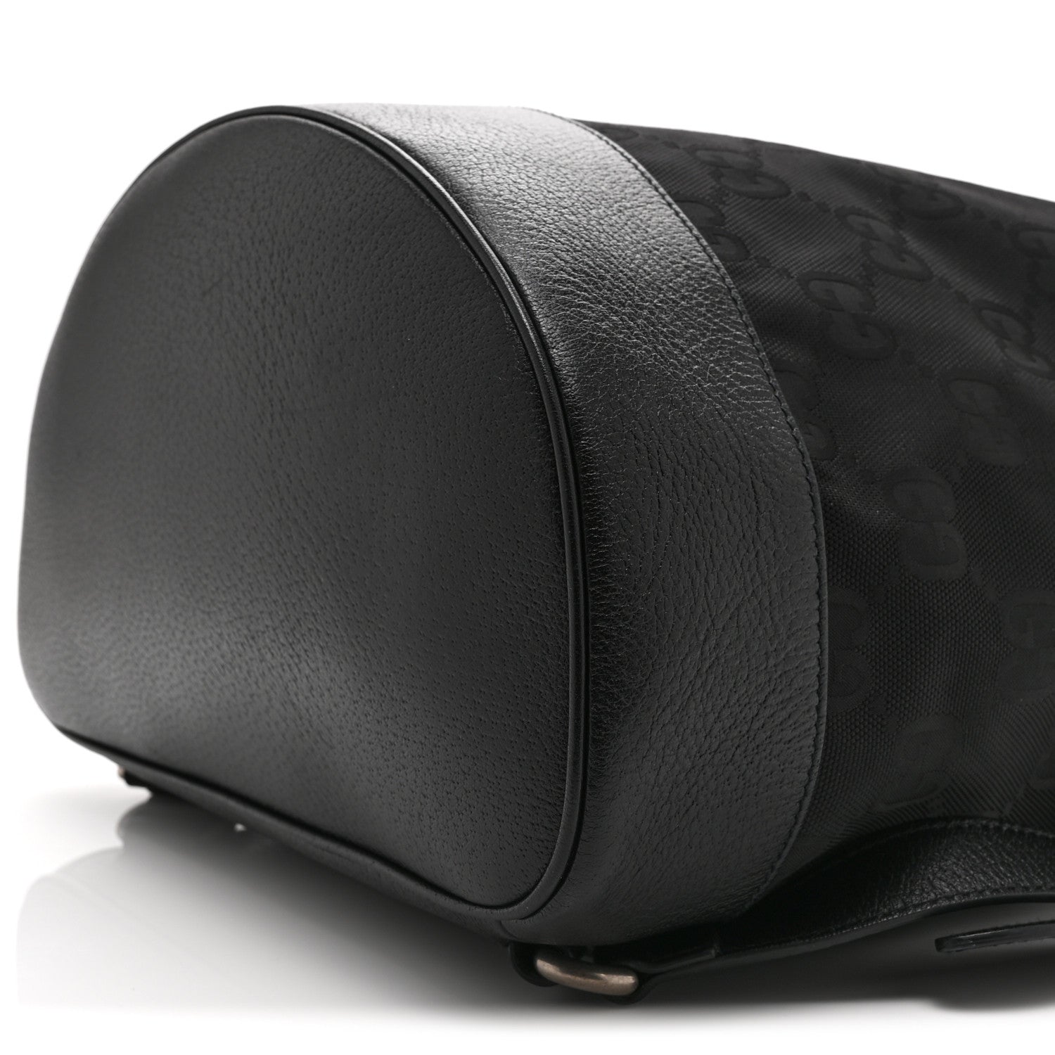 Econyl Nylon Monogram Off The Grid Drawstring Bucket Backpack Black