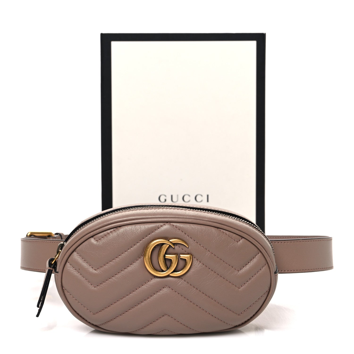 Calfskin Matelasse GG Marmont Belt Bag 105 42 Porcelain Rose