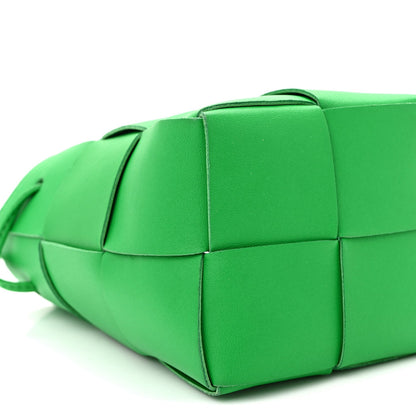 Nappa Maxi Intrecciato Mini Cassette Bucket Bag Parakeet