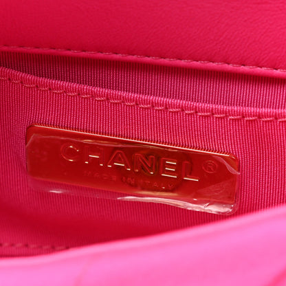 Jersey Quilted Chanel 19 Waist Bag Pink