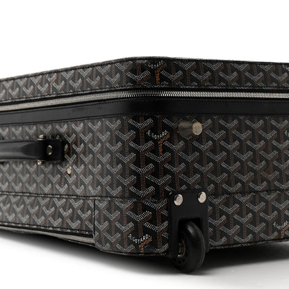 Goyardine Rolling Suitcase Trolley PM Black