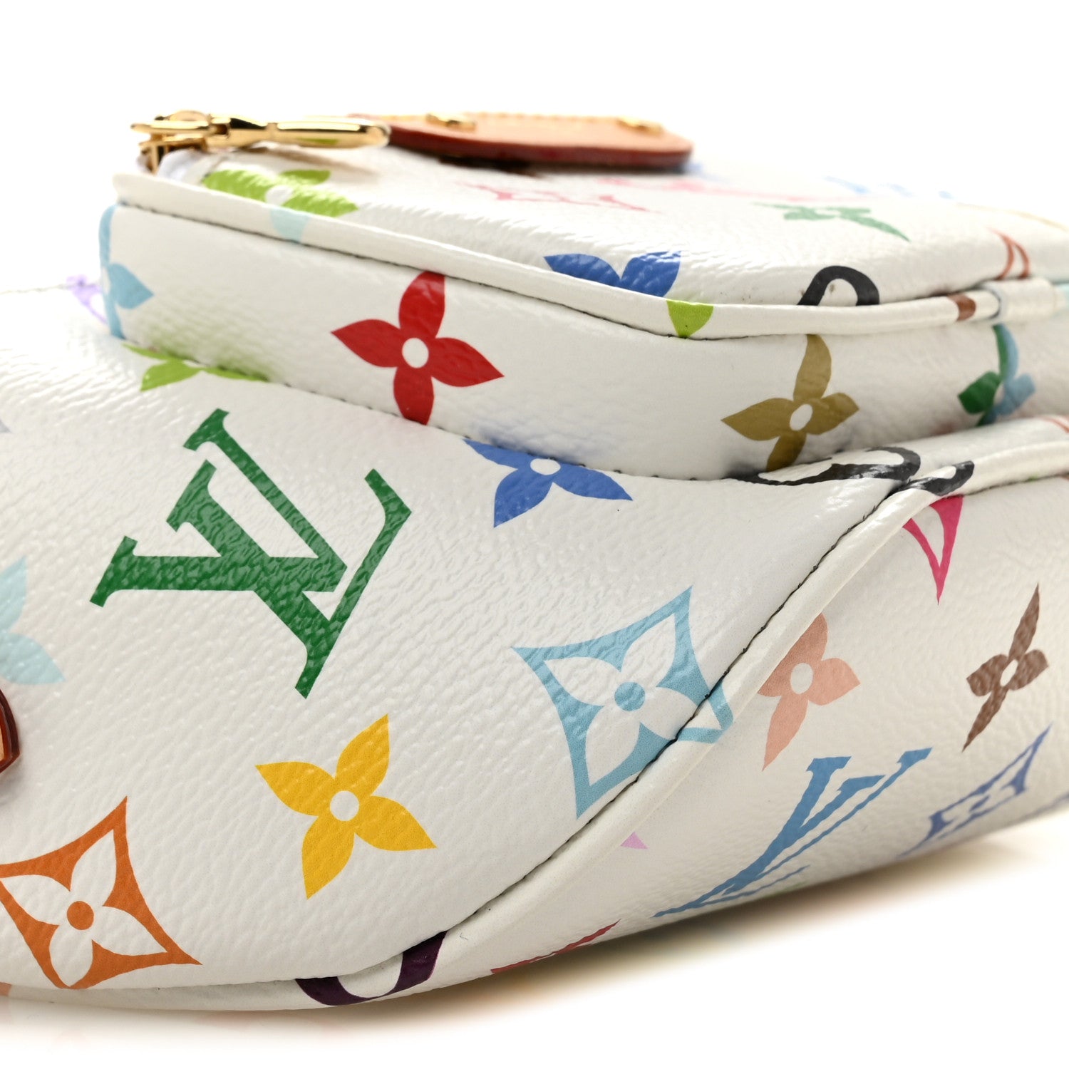 LV X TM Monogram Multicolor Mini Bumbag White