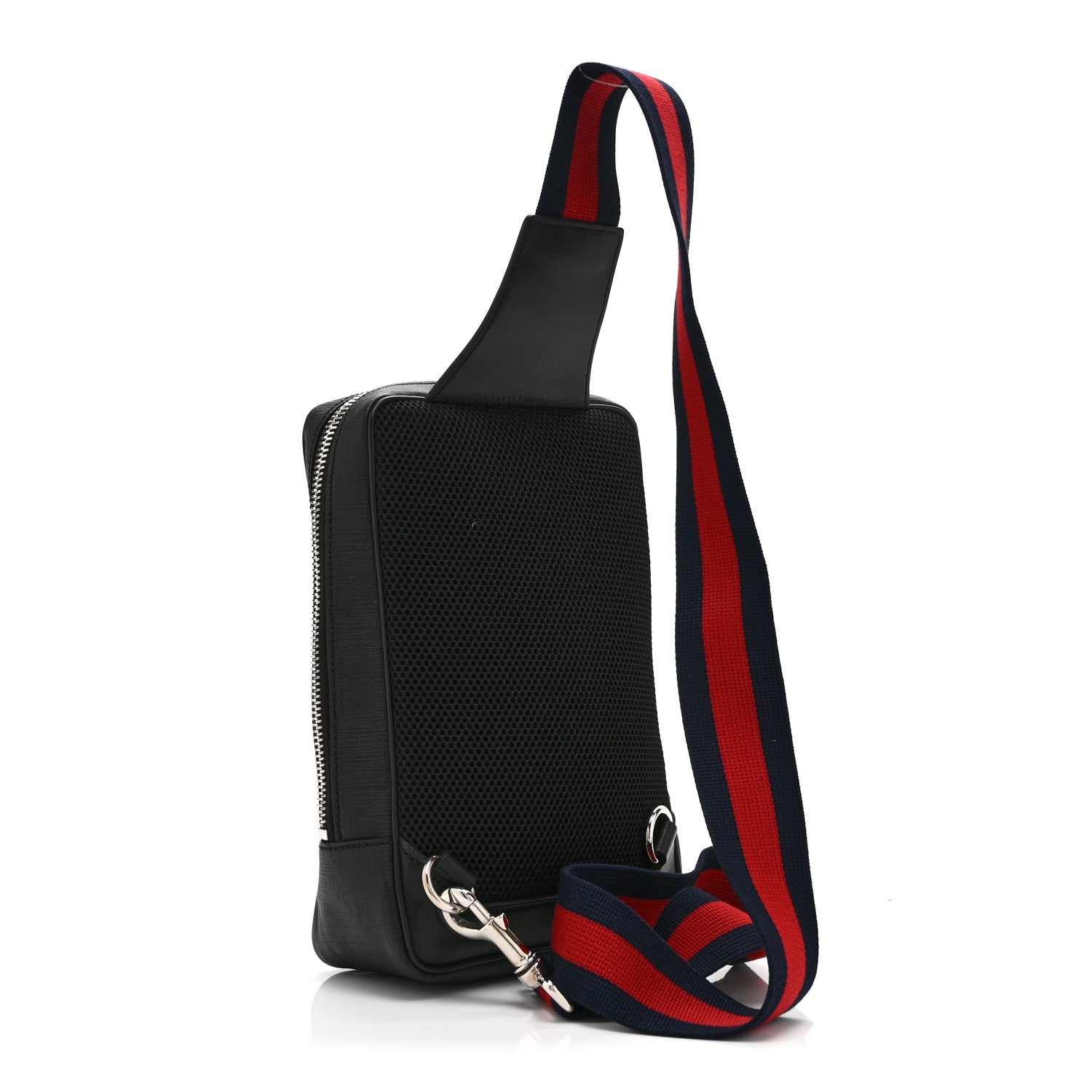 GG Supreme Monogram Web Belt Bag Black Grey