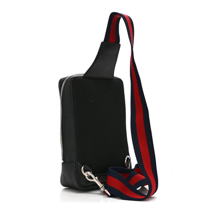 GG Supreme Monogram Web Belt Bag Black Grey