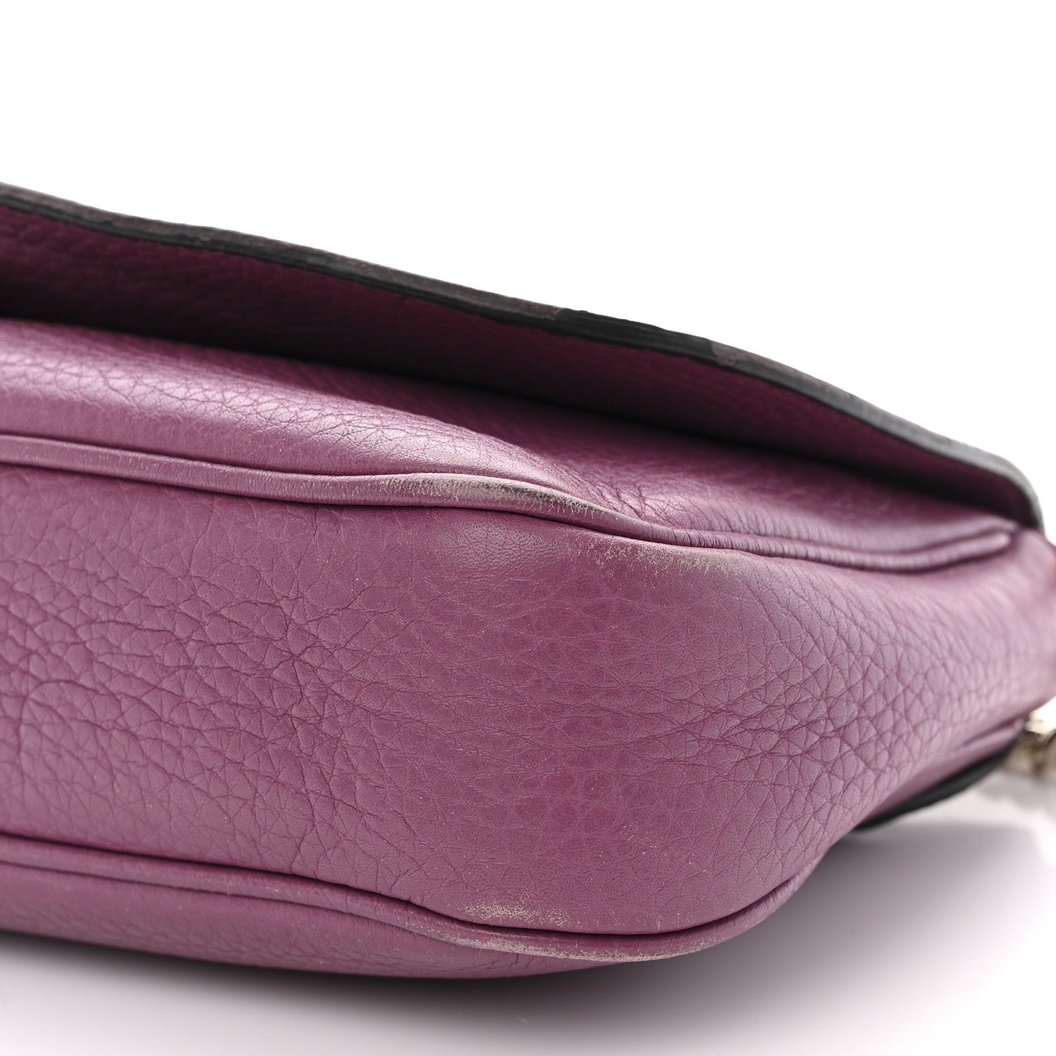 Pebbled Calfskin Medium Soho Flap Crossbody Peonia Flower