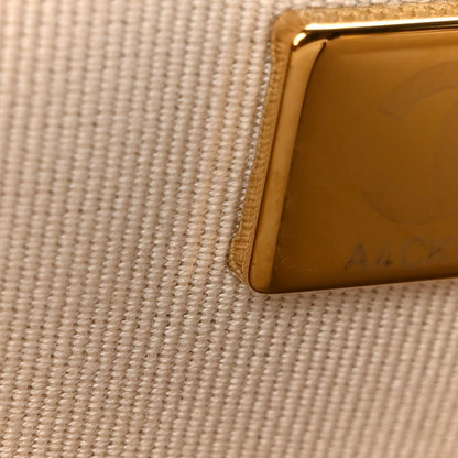 Grained Calfskin Quilted XXL Travel Flap Bag Beige