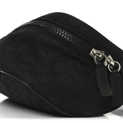 Nylon Monogram Fanny Pack Belt Bag Black