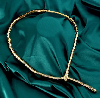 BVLGARI SERPENTI VIPER NECKLACE 18K Gold Plated Women&