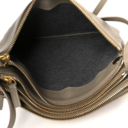 Lambskin Large Trio Crossbody Bag Beige