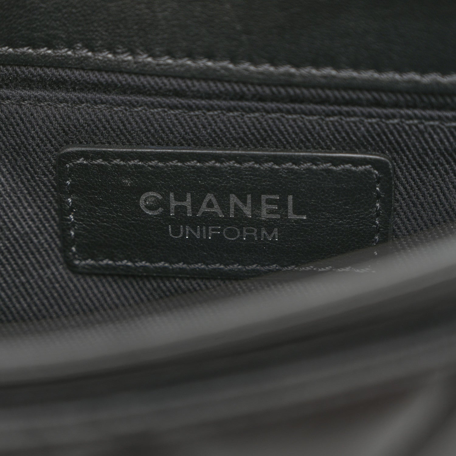 Calfskin Quilted CC Uniform Flap Belt Bag Black