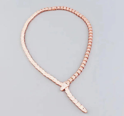 BVLGARI SERPENTI VIPER NECKLACE 18K Gold Plated Women&