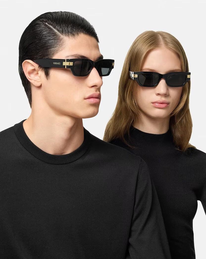 Versace VE4465 GB1/87 53-18 Rectangle Unisex SUNGLASSES ✨