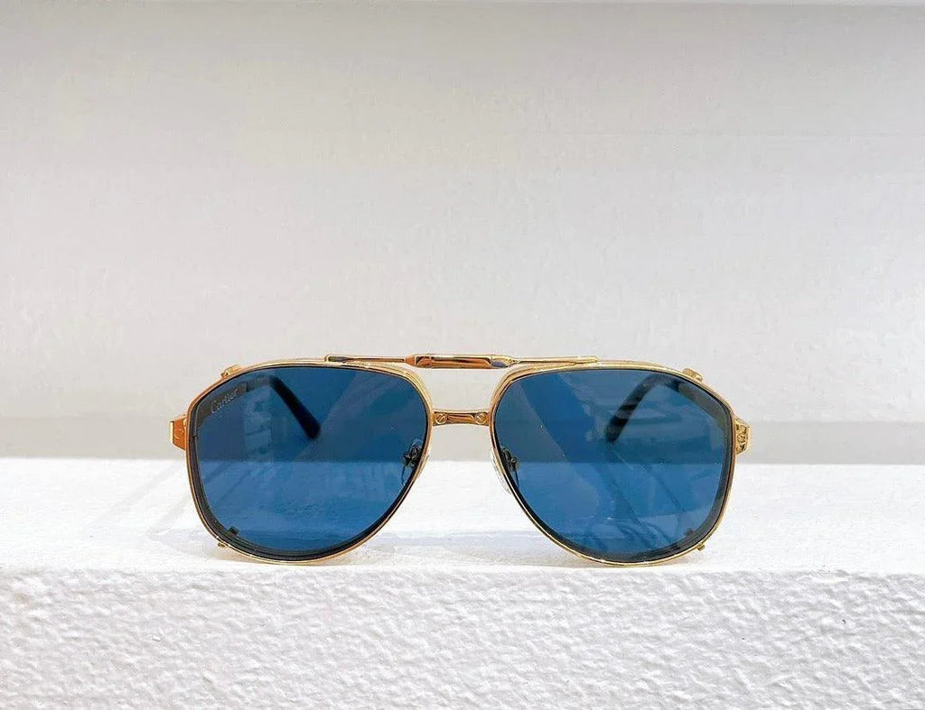 CARTIER Double Frame Aviator CAA 0635S Men's Sunglasses ✨