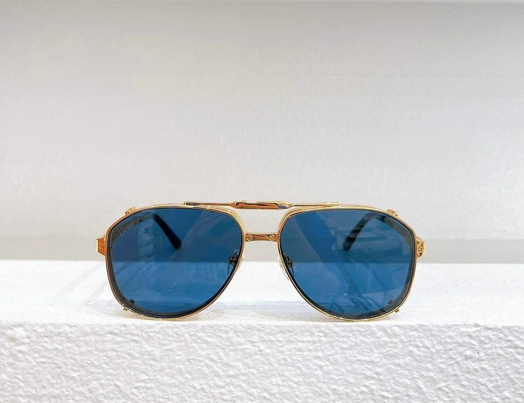 CARTIER Double Frame Aviator CAA 0635S Men's Sunglasses ✨