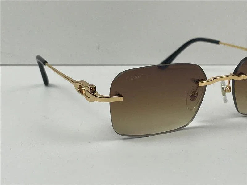 CARTIER  CT0290  Gold-Silver Men's Sunglasses 👑