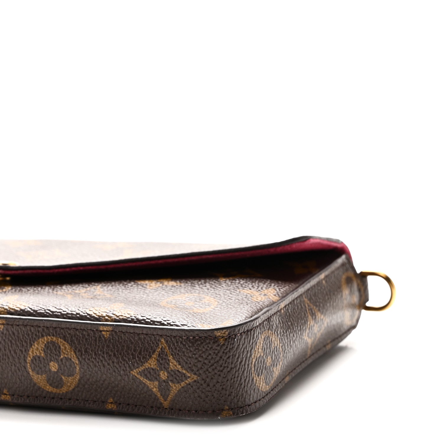 Monogram Pochette Felicie Chain Wallet Fuchsia