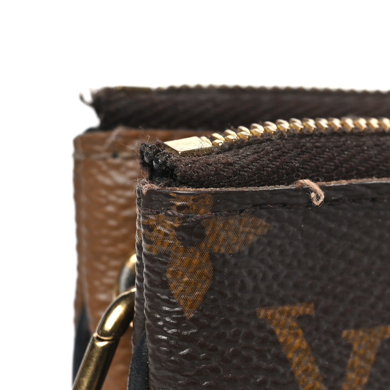 Reverse Monogram Giant Double Zip Pochette
