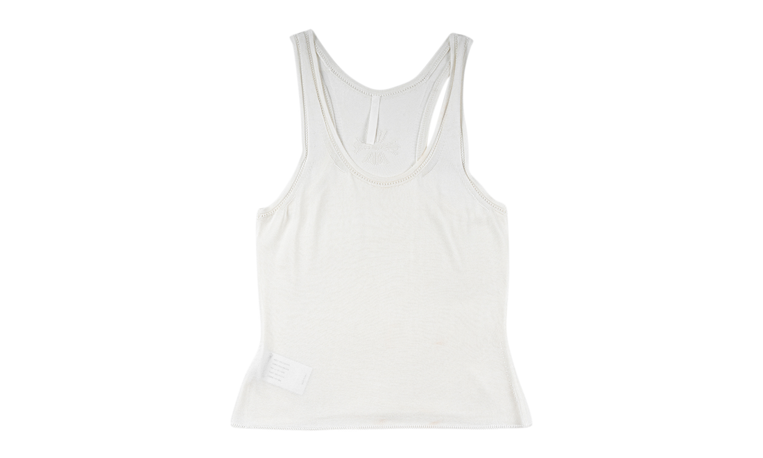 Frankie B Stark Sheer Jacquard Top "White" CHRM1502