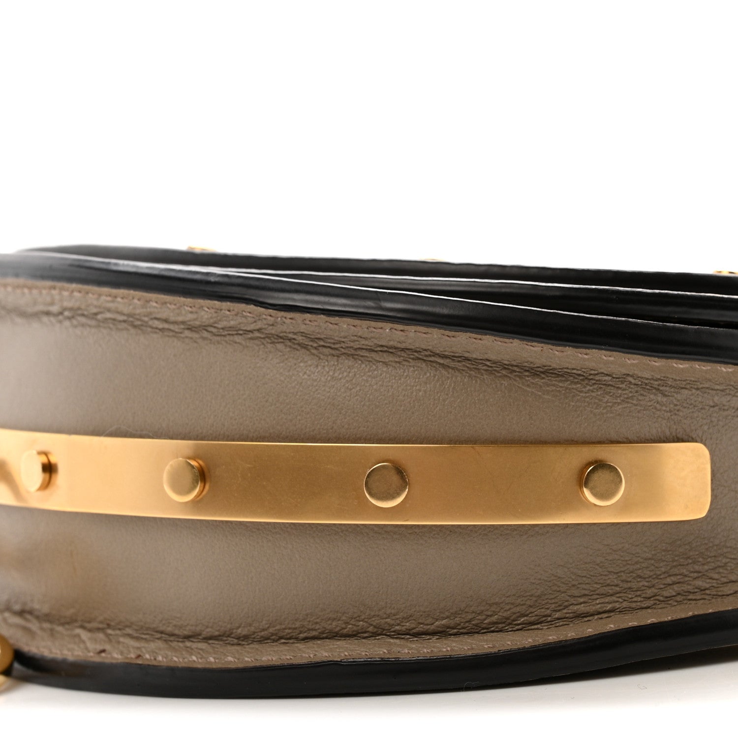 Calfskin Small Nile Bracelet Minaudiere Bag Motty Grey