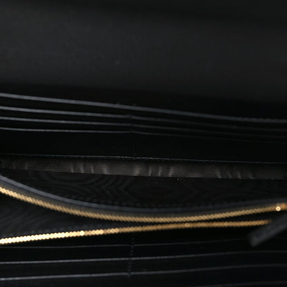 Roxy Calfskin Blondie Continental Chain Wallet Black