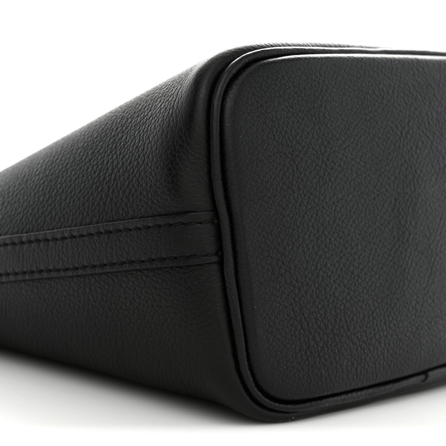 Calfskin Lock and Walk Bucket Black
