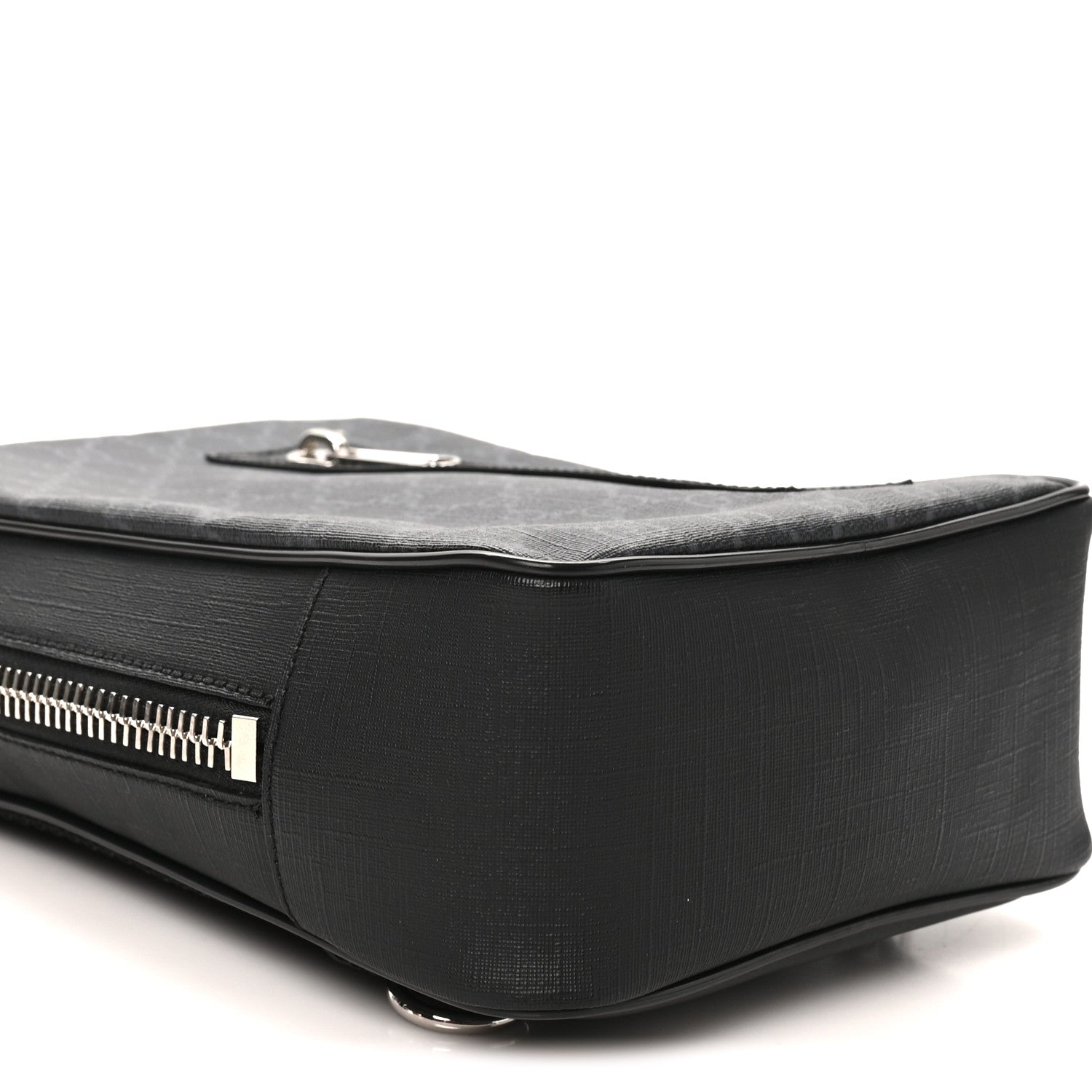 GG Supreme Monogram Web Belt Bag Black Grey