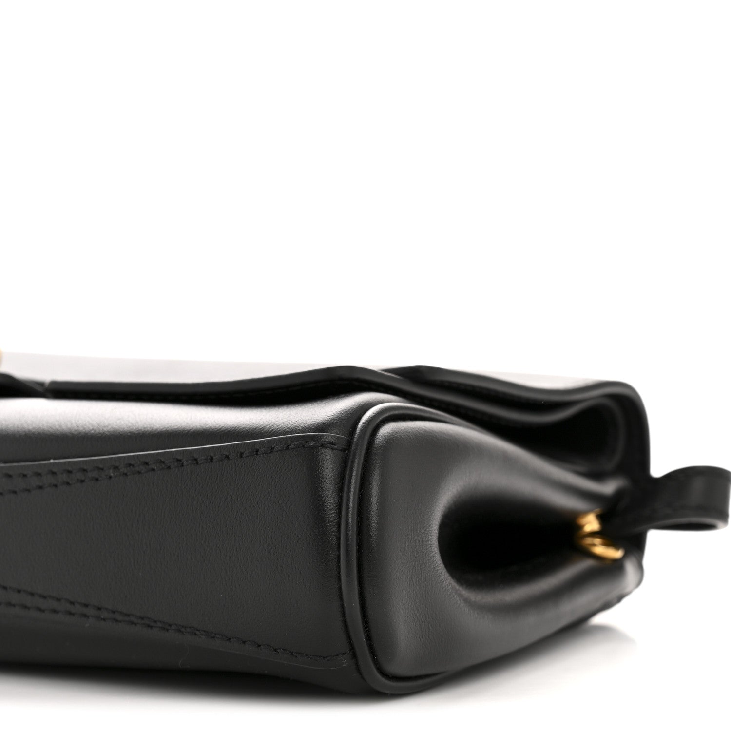 Smooth Calfskin Small Bel Air Clutch On Strap Black Black