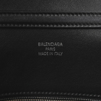 Natural Smooth Calfskin Medium Rodeo Top Handle Handbag Black