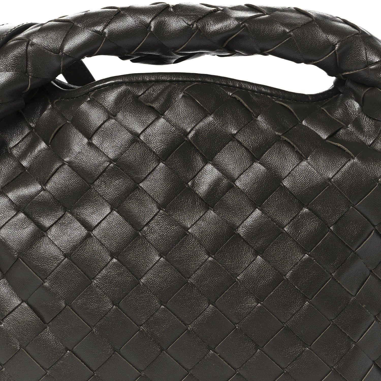 Calfskin Intrecciato Mini Hop Kaki