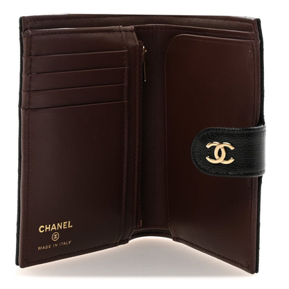 Caviar Quilted Passport Holder Black