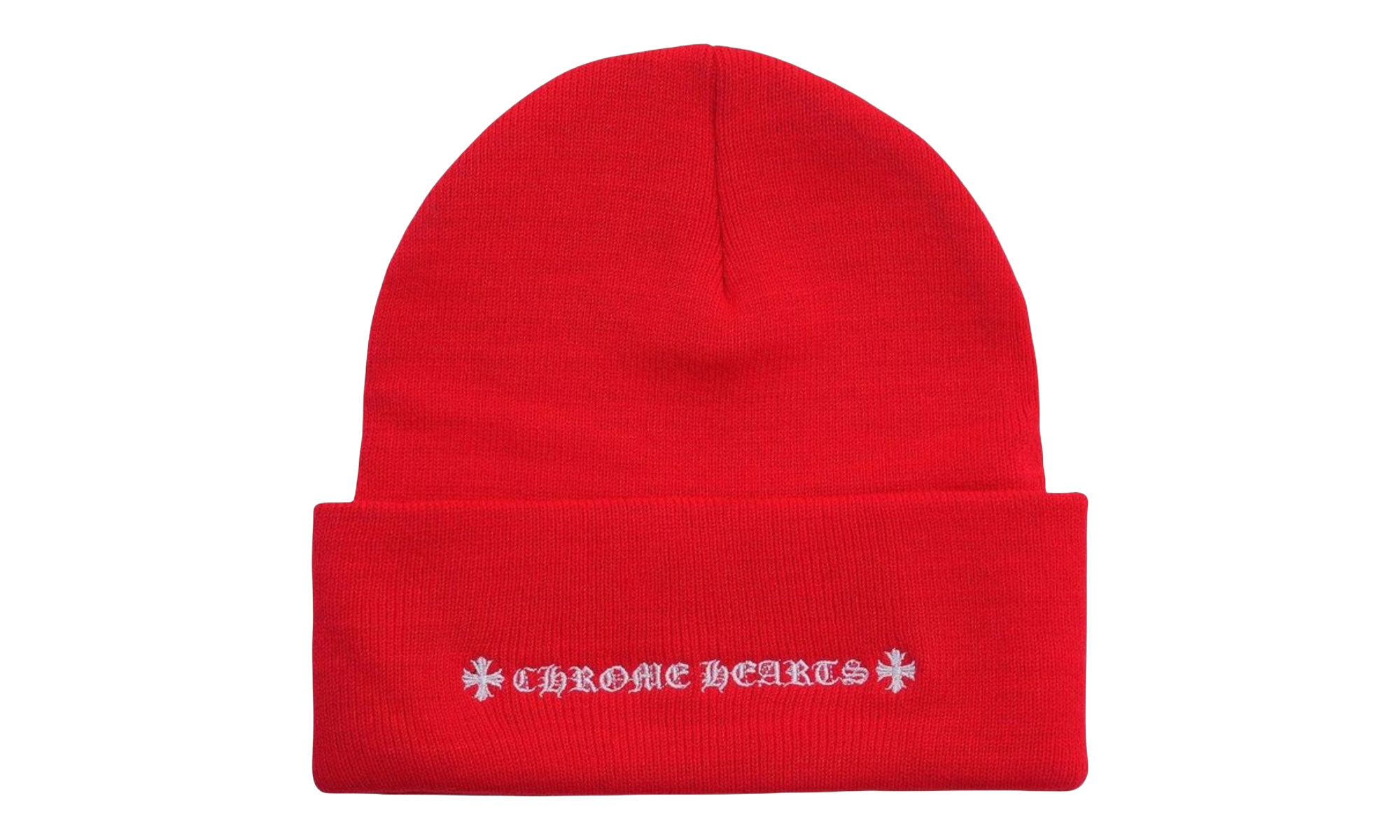 Embroidered CH Logo Beanie "Red White" CHRM1126