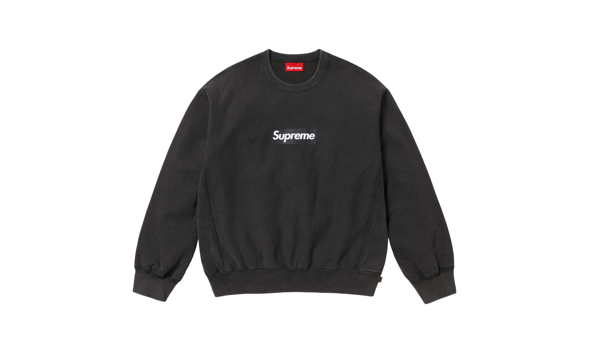 Washed Box Logo Crewneck "SS25 - Black" SU25156