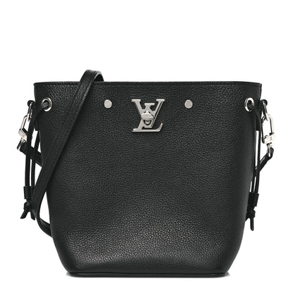 Calfskin Nano Lockme Bucket Black