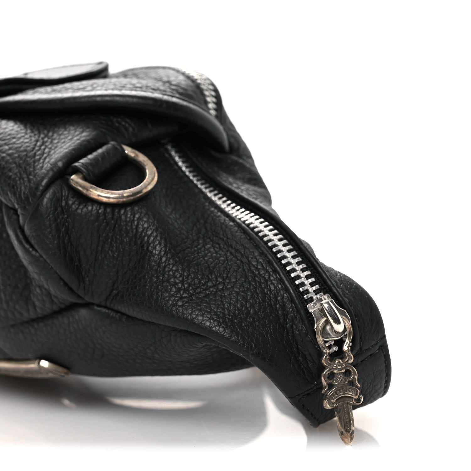 Grained Calfskin Mini Snat Pack Gunslinger Waist Bag Black