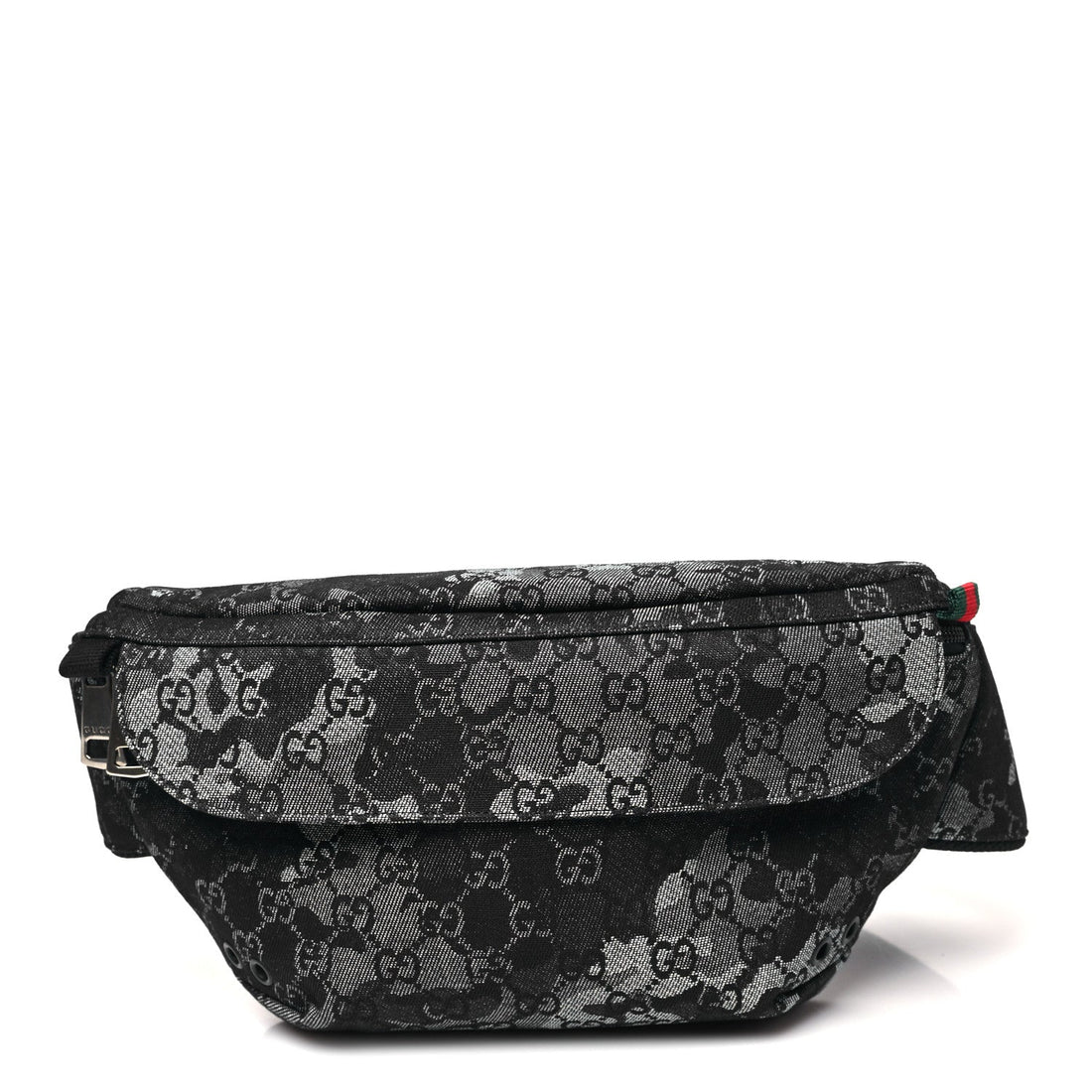 Denim Monogram Web Belt Bag Blue Multicolor