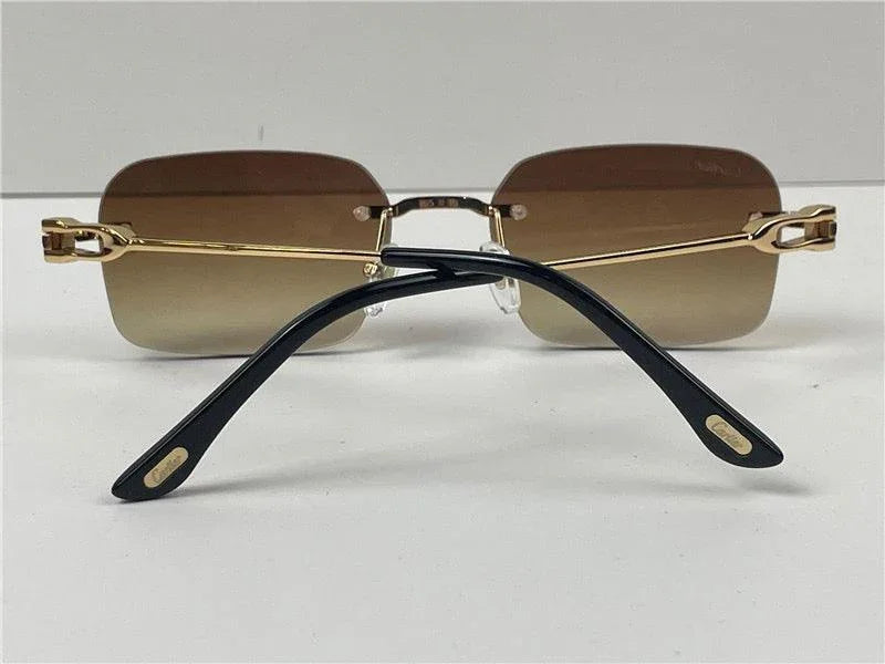 CARTIER  CT0290  Gold-Silver Men's Sunglasses 👑