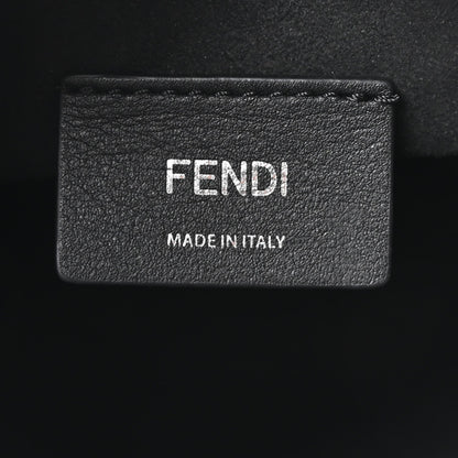 Vitello King F is Fendi Logo Embossed Mini Mon Tresor Bucket Bag Black
