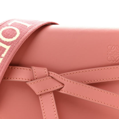 Calfskin Jacquard Mini Gate Dual Bag Peach Bloom