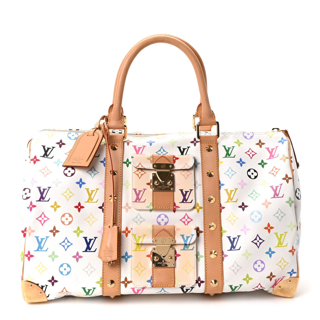 Monogram Multicolor Keepall 45 White